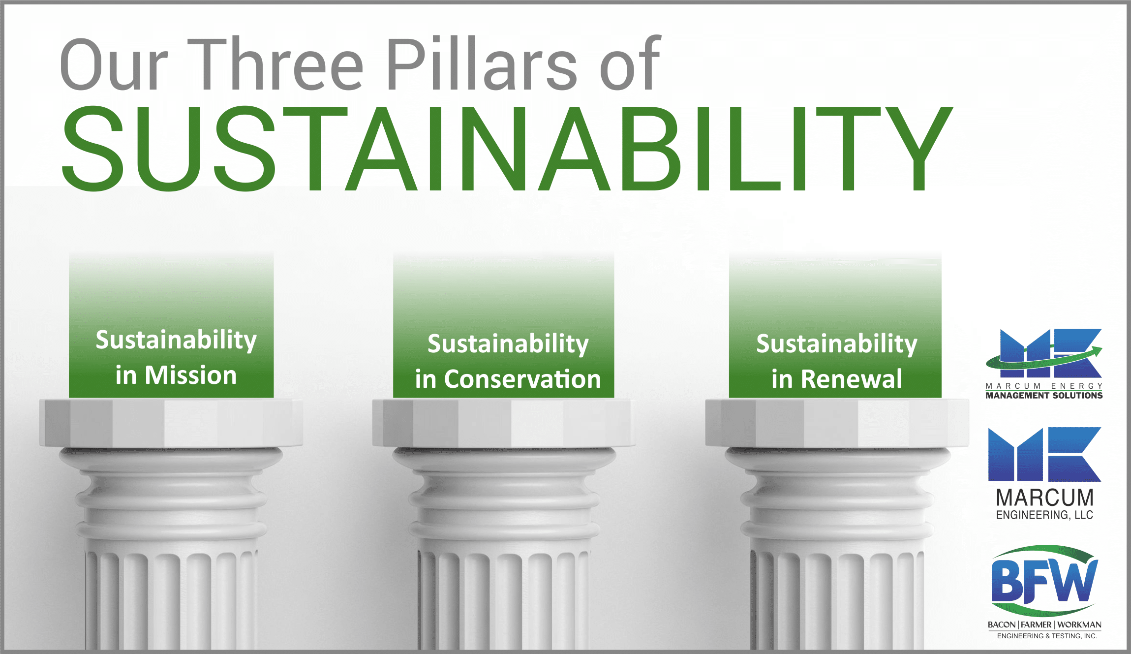 Our Three Pillars Of Sustainability Marcum Energy Management Solutions